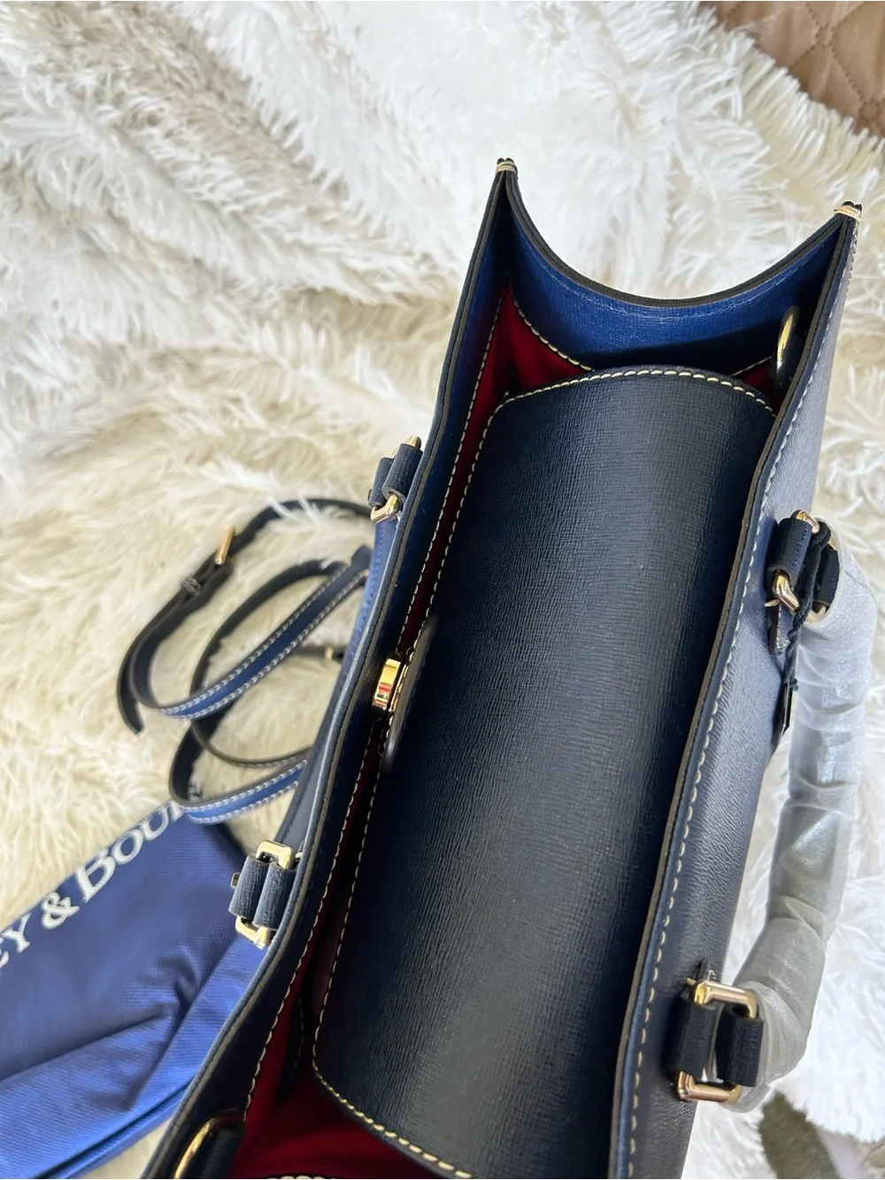 Dooney & Bourke Janine Saffiano Leather tote in marine